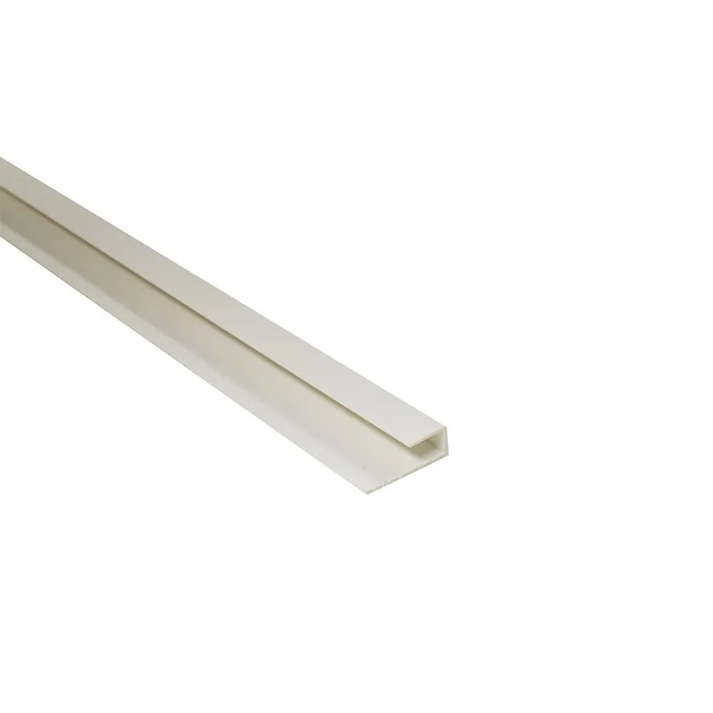 8mm 1 Part Edge Trim - White | Plastic