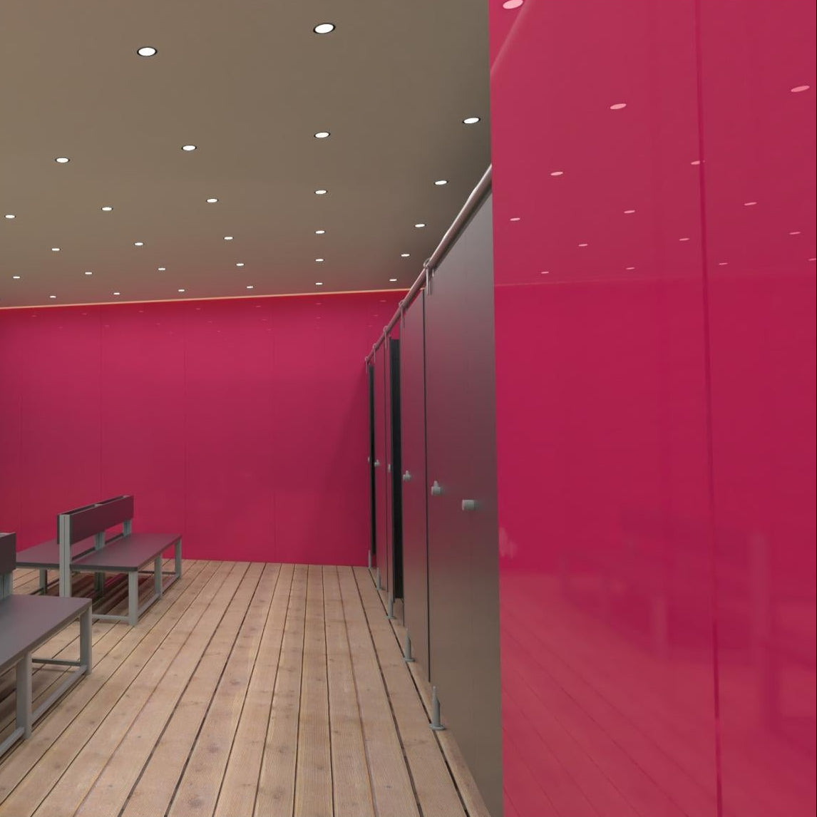 2.5mm Hygienic Wall Cladding - Fuchsia Gloss