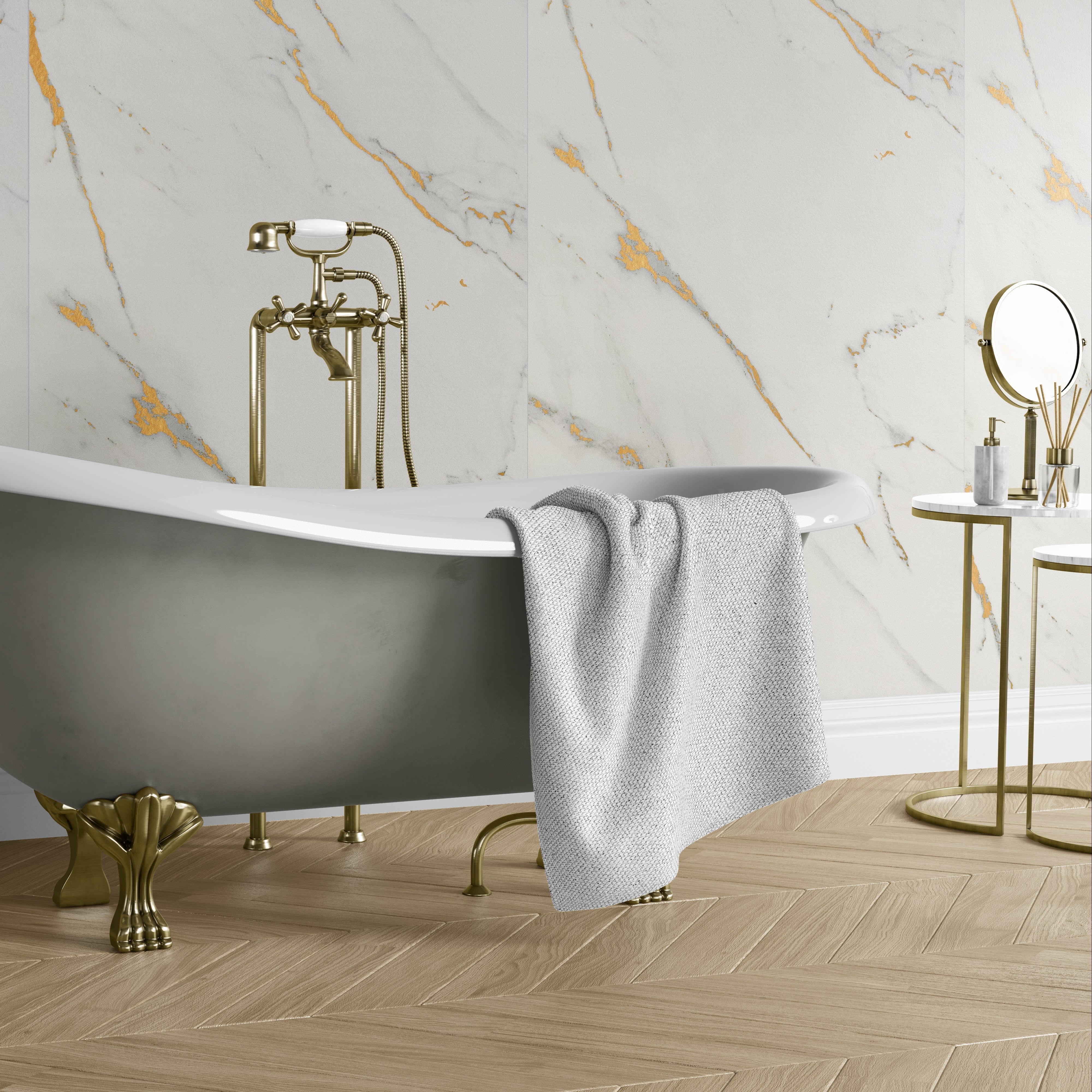 MAXI panel - Gloss Bianco Gold