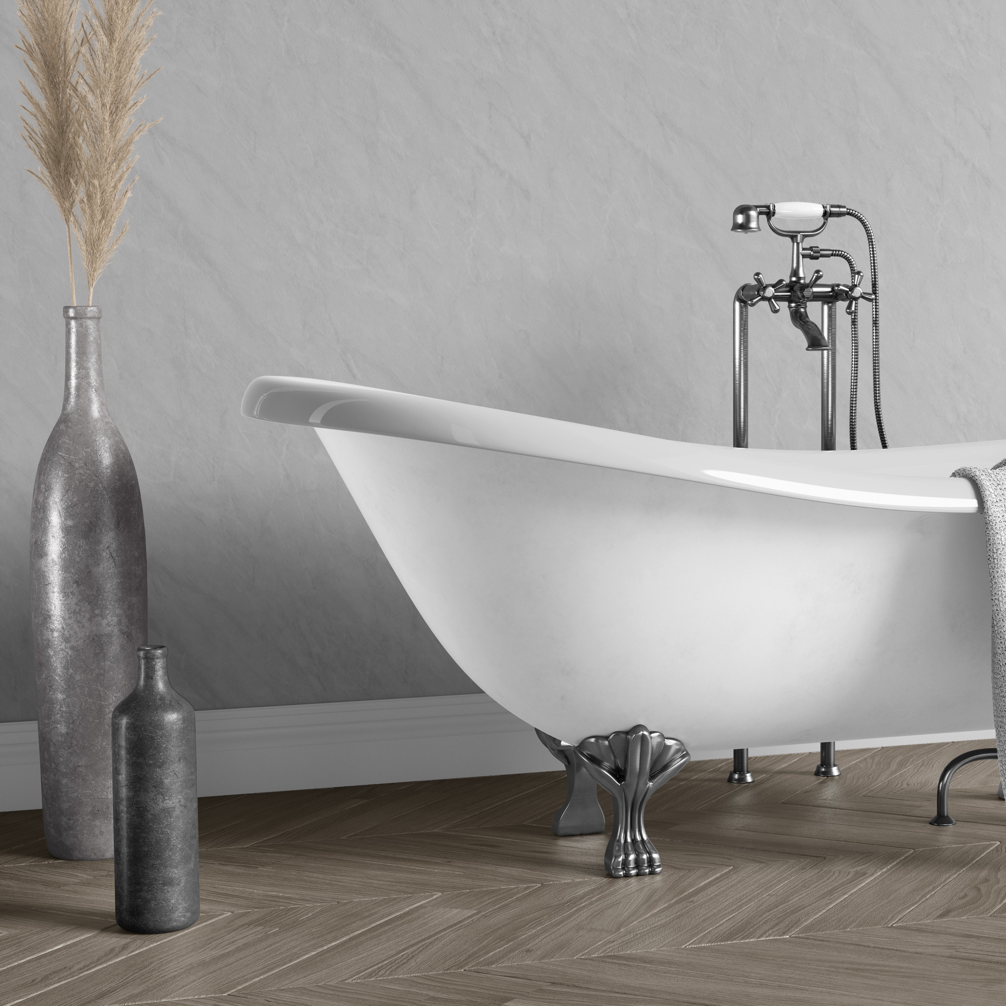 MAXI panel - Gloss Grey Marble