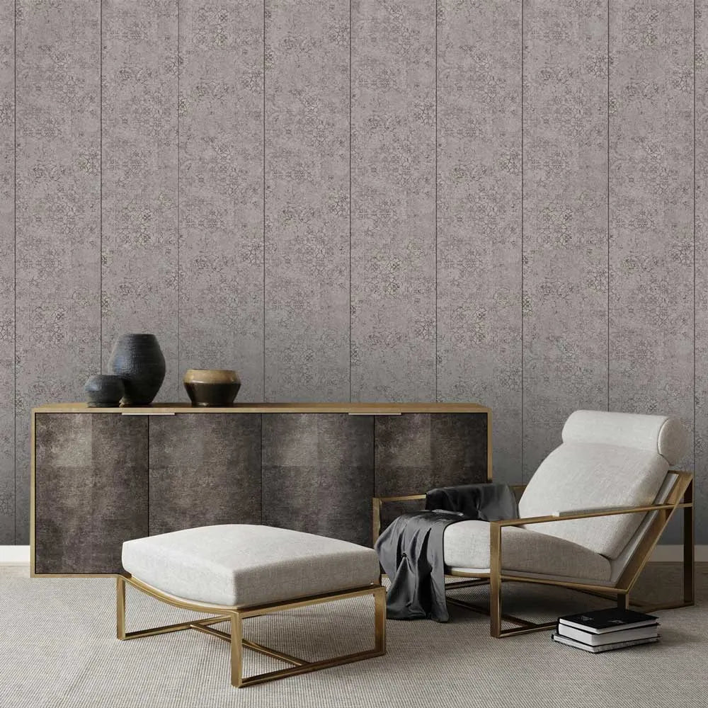 Decorwall Elegance Damask - Gilted Silver