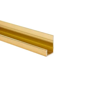 8.5mm End Profile Trim - Brushed Brass | Metal