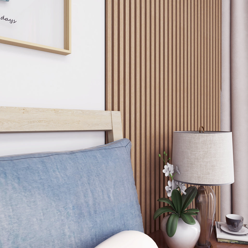 Sulcado Slatwall Natural Oak Roomset
