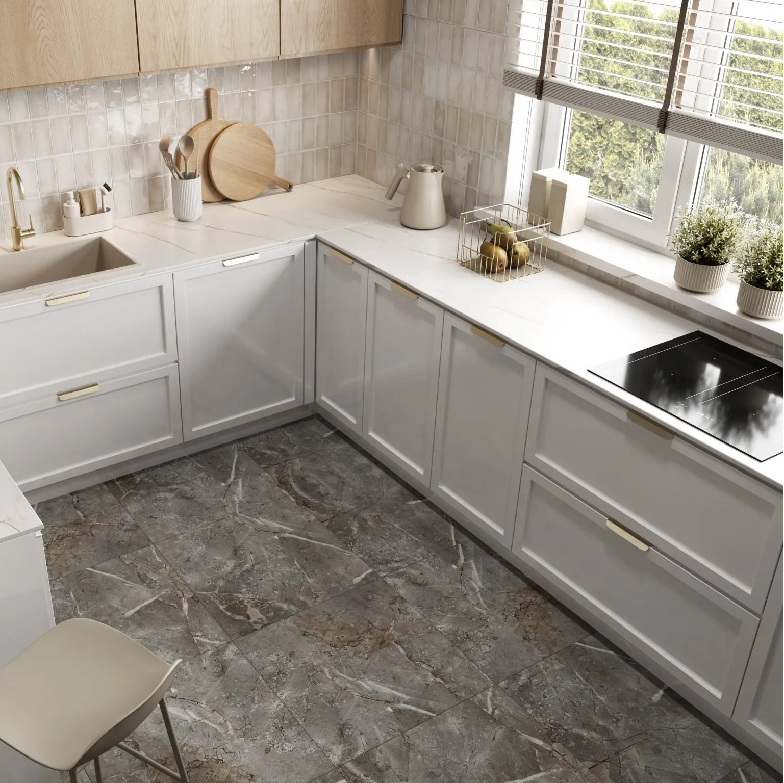Vilo SPC Tile Flooring - Marble Skin