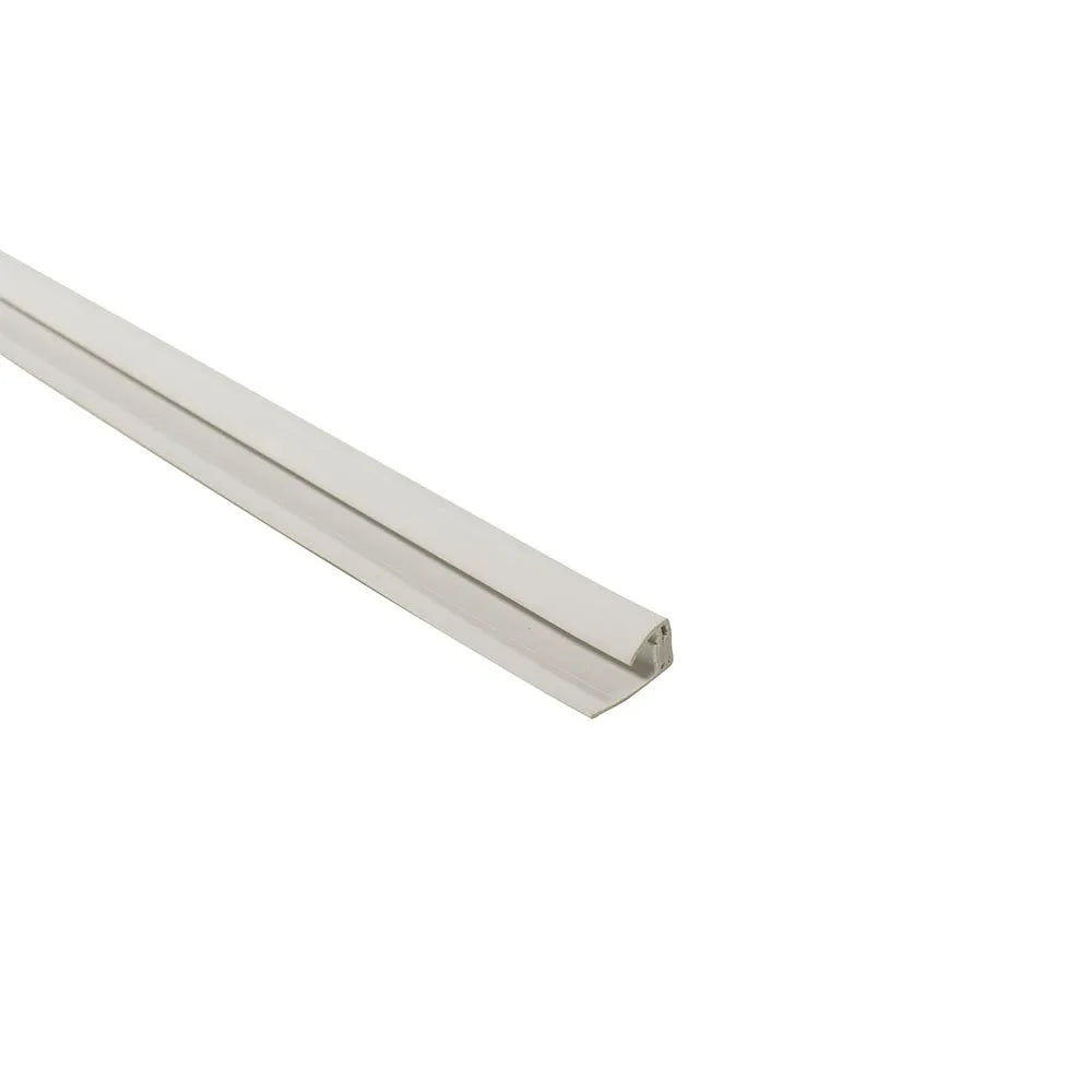 8mm 2 Part Edge Trim - White | Plastic
