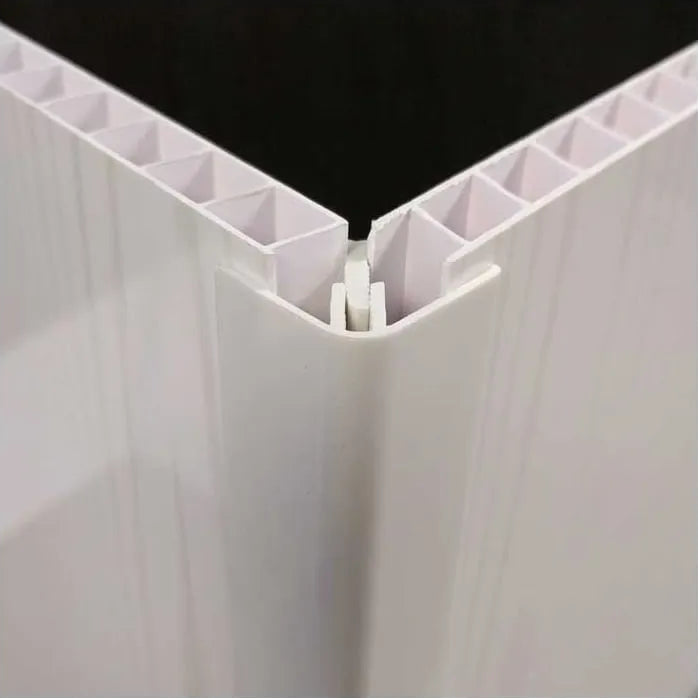 8mm External Corner Trim - White | Plastic