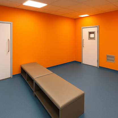 2.5mm Hygienic Wall Cladding Satin - Apricot Orange