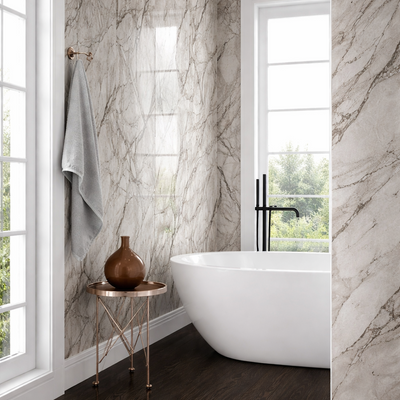 Decorwall Maxi Panel – Gloss Antique Marble Shower Panel – 2.4m x 90cm