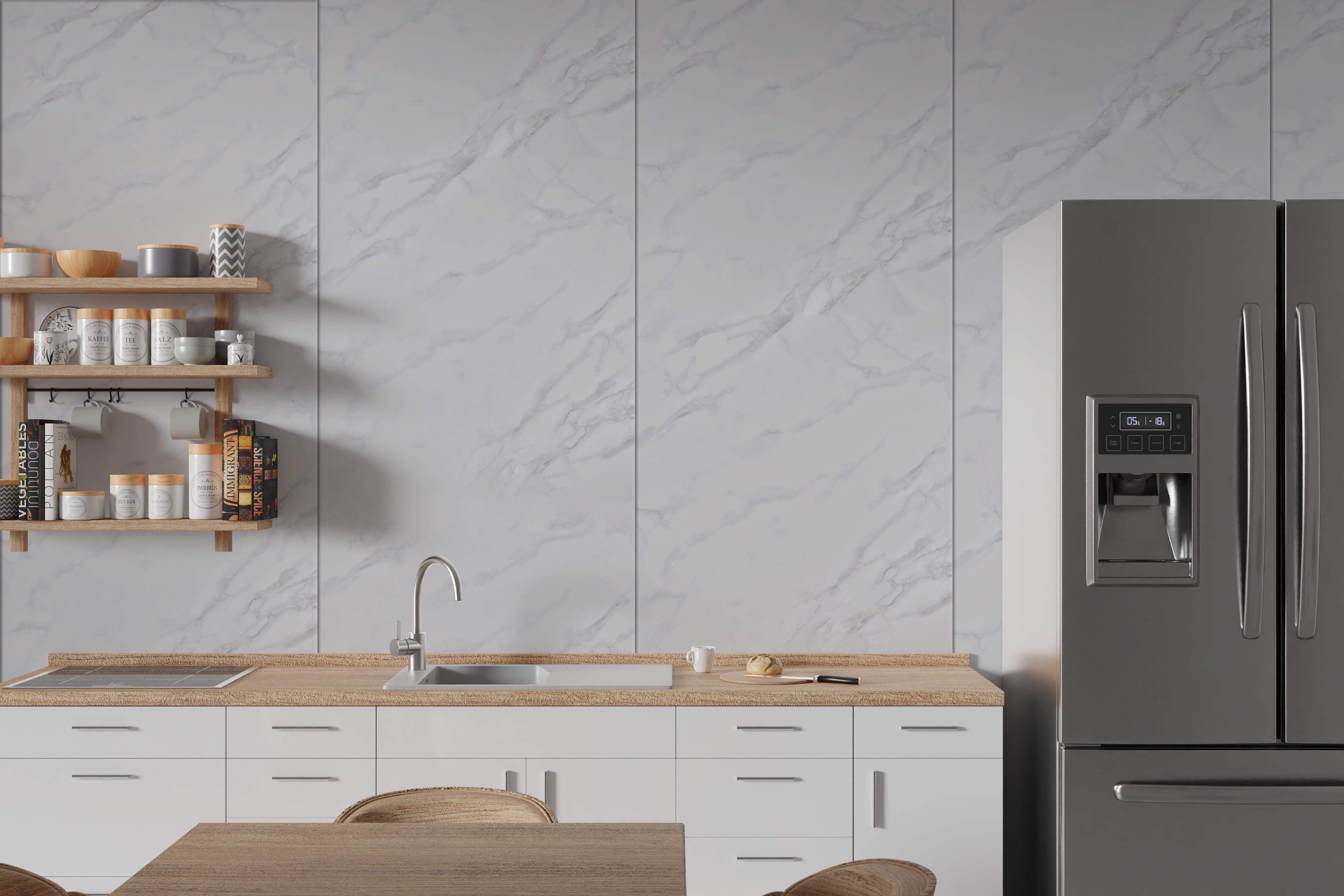 Hardex V Groove - Marble White