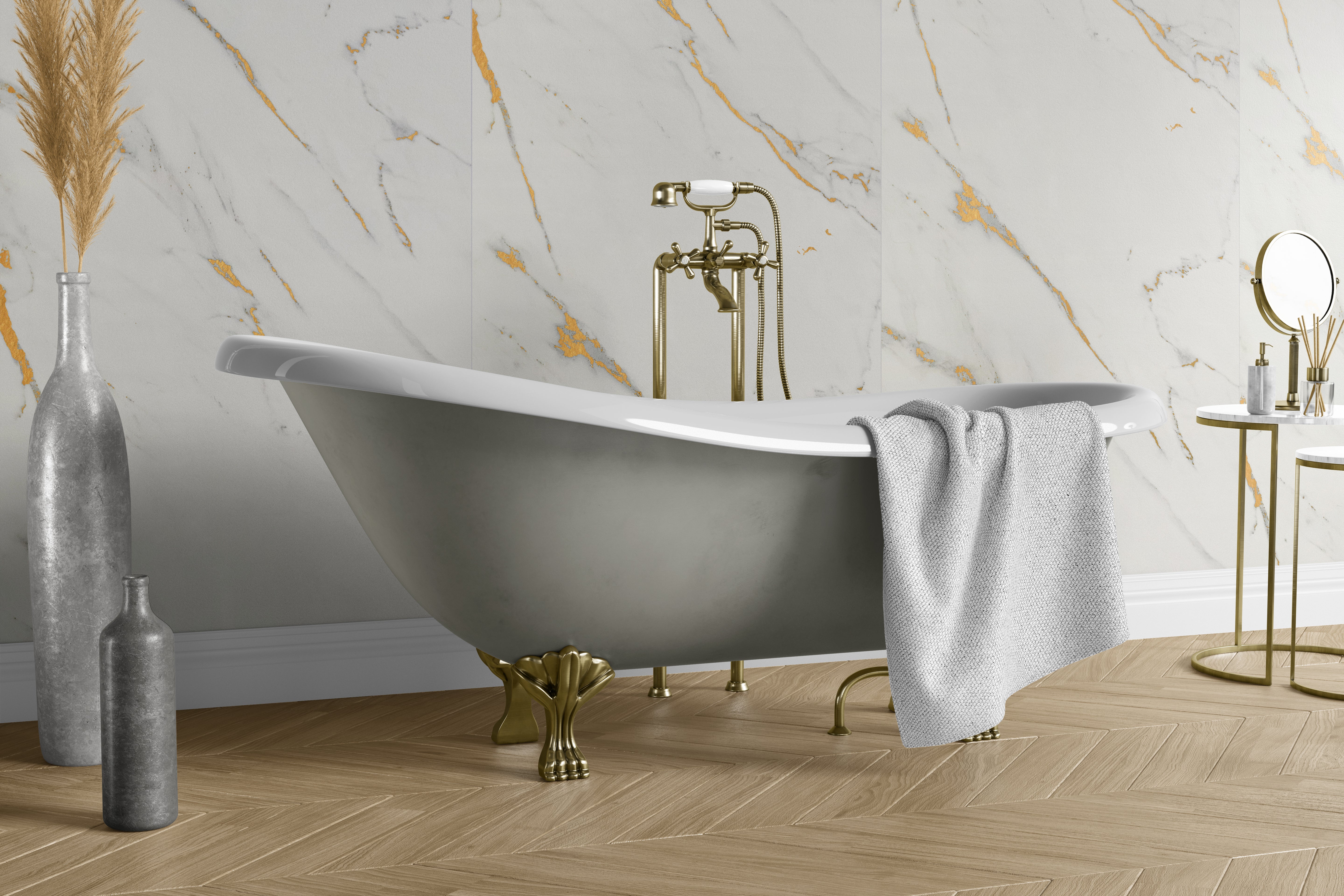 MAXI panel - Gloss Bianco Gold