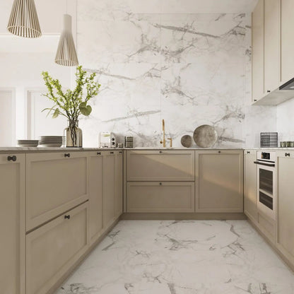 Vilo SPC Tile Flooring - Calacatta Snow