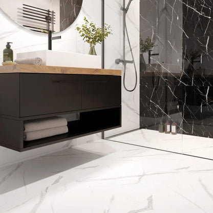 Vilo SPC Tile Flooring - Calacatta White