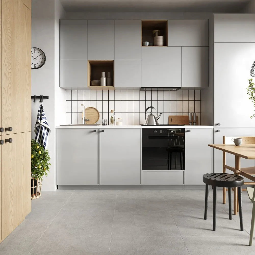 Vilo SPC Tile Flooring - Concrete Light