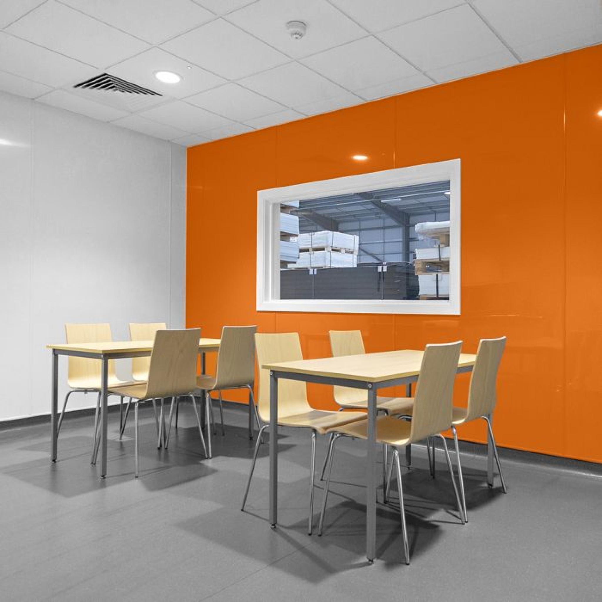 2.5mm Hygienic Wall Cladding - Orange Gloss