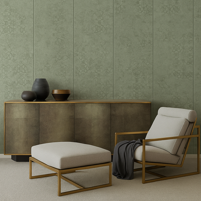 Decorwall Elegance Damask - Gilted Green