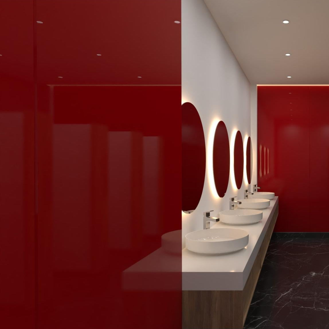 2.5mm Hygienic Wall Cladding - Ruby Gloss